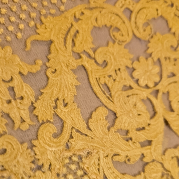 Yellow Off-Shoulder Lace Top - Picture 7 of 10